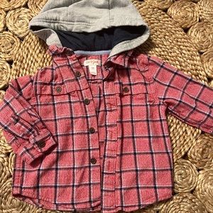 Cat & Jack Hooded Button Down Shirt